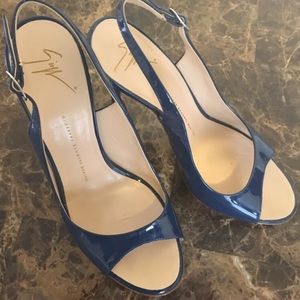 Authentic Giuseppe Zanotti blue open toed sandal